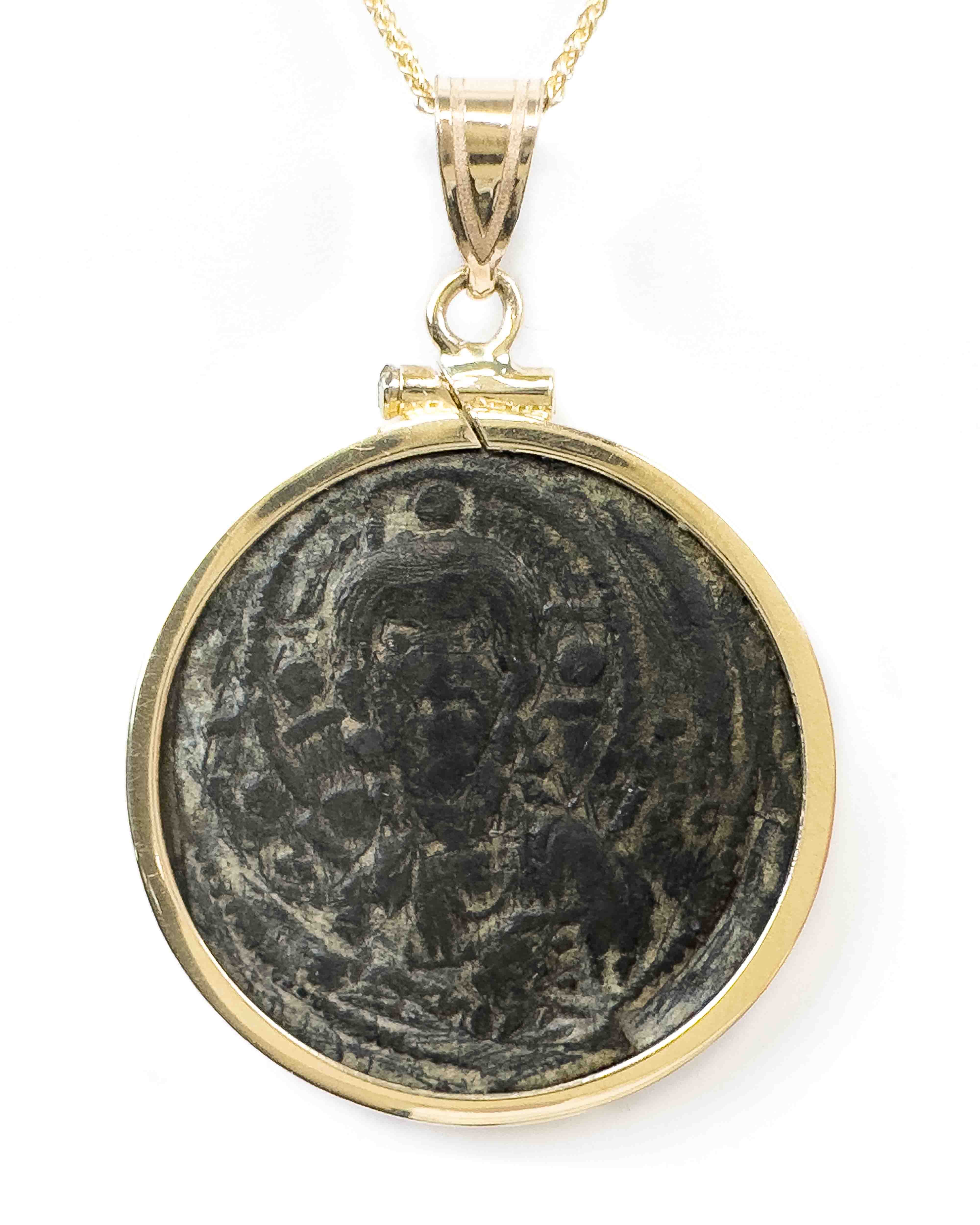 Byzantine hot sale coin necklace