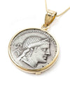 14k Gold Genuine Ancient Roman Coin Necklace (Venus; 79 B.C.)