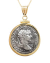 14k Gold Genuine Ancient Roman Coin Necklace (Trajan; 107-108 A.D.)