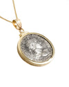 14k Gold Genuine Ancient Roman Coin Necklace (Trajan; 107-108 A.D.)