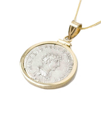 14k Gold Genuine Ancient Roman Coin Necklace (Marcus Aurelius/Antoninus Pius; 138-161 A.D.)