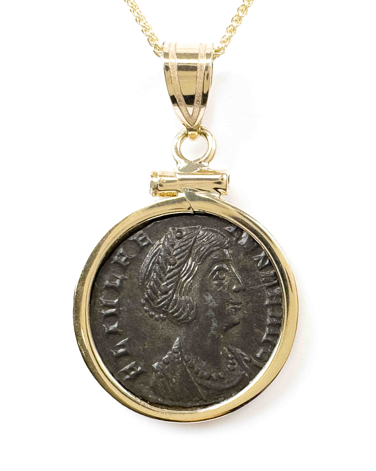 Golden Romon Lock Ancient Roman Gold Necklace