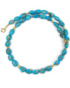 Natural Un-Dyed Arizona Castle Dome Turquoise Nugget Necklace