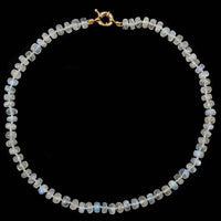 Rainbow Moonstone Knotted Necklace