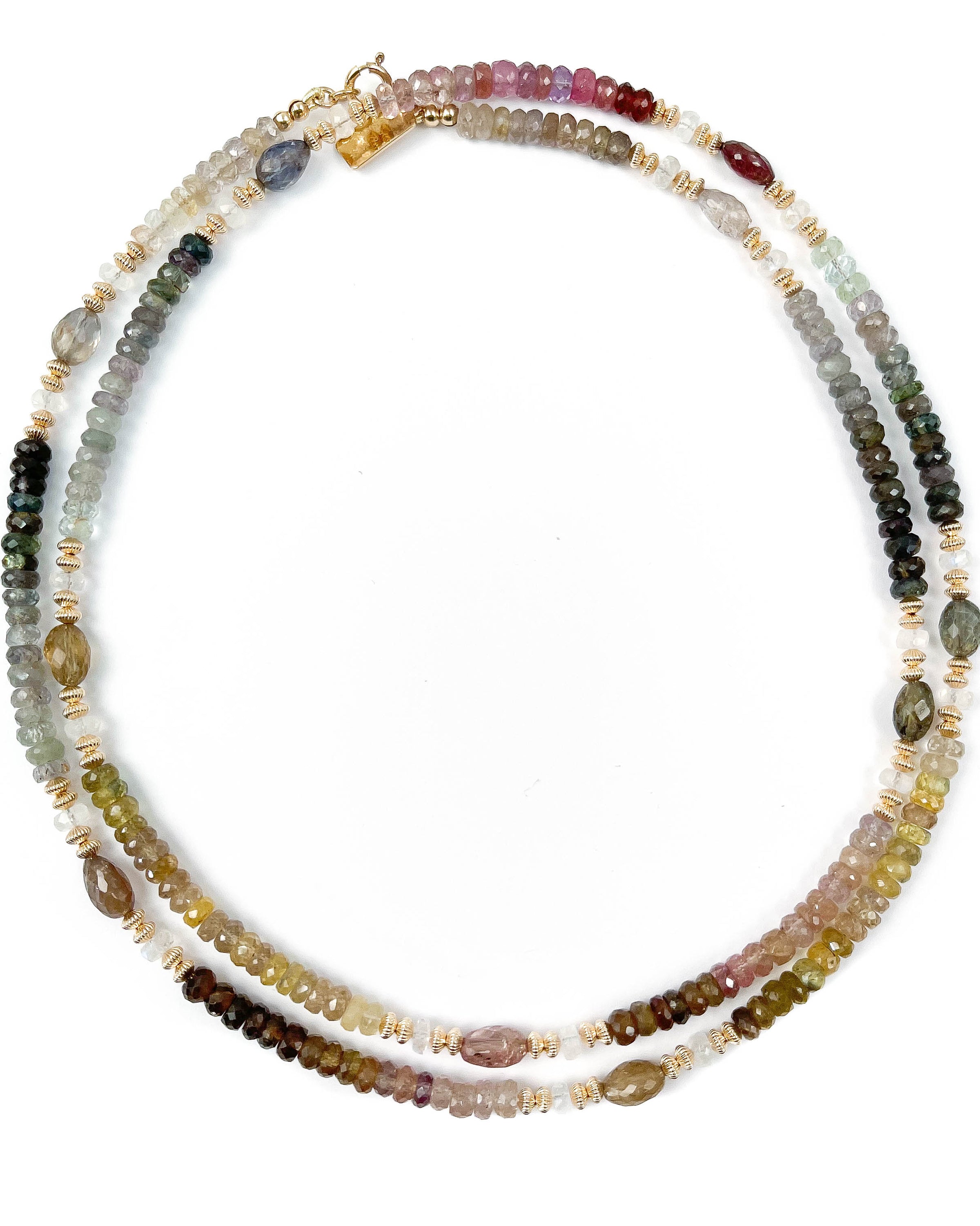 Rainbow Natural Sapphire Strand Necklace
