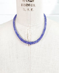 Graduated Faceted Purple Tanzanite Necklace