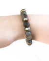 Diamond & Labradorite Stretch Bracelet