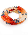Gradient Mexican Fire Opal & Blue Kyanite Strand Necklace