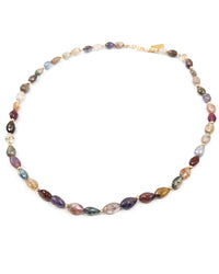 14k Gold Multi-Color Natural Sapphire Necklace