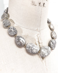 AAA Quality Grey Banded Jasper Nugget Necklace