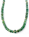 14k Gold Graduated Natural Zambian Emerald Necklace
