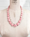 14k Gold Pink Peruvian Opal Nugget Necklace