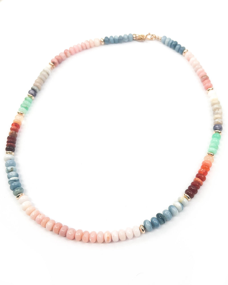 Rainbow Multi-Opal Strand Necklace