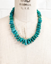 Arizona Sleeping Beauty Turquoise Nugget Hand-Knotted Necklace